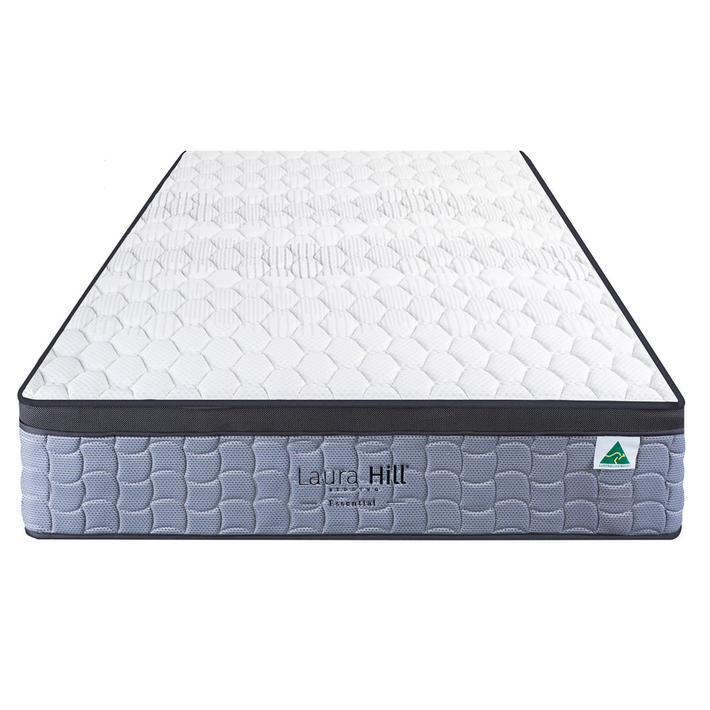 Laura Hill Essential King Mattress Australian Made 5-Zone Pocket Spring High-Density Foam Bed
