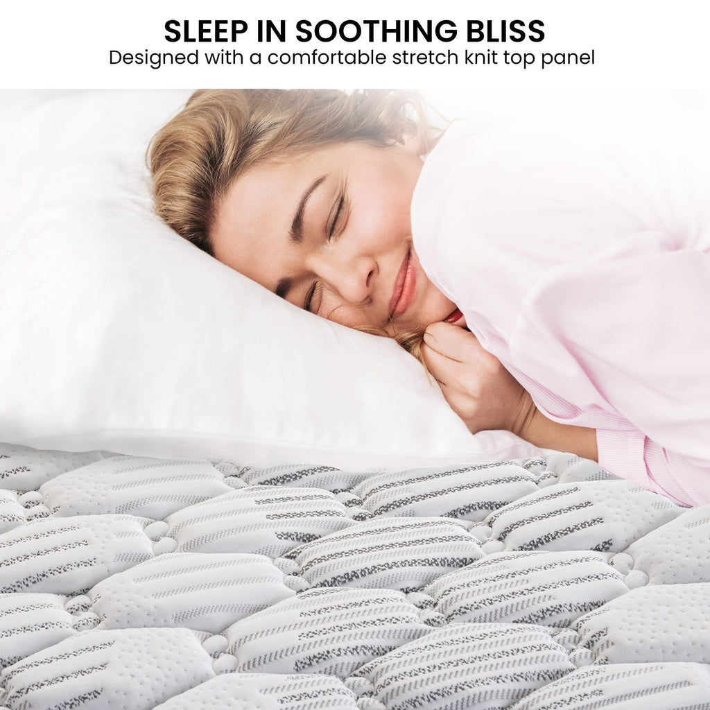 Laura Hill Essential Queen Mattress Australian Made 5-Zone Pocket Spring High-Density Foam Bed
