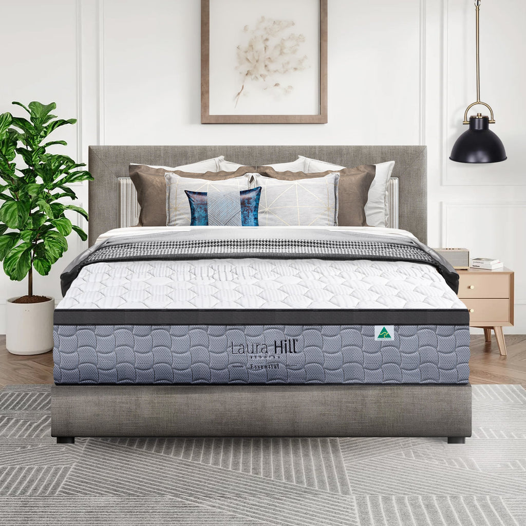 Laura Hill Essential Single Mattress Australian Made 5-Zone Pocket Spring High-Density Foam Bed