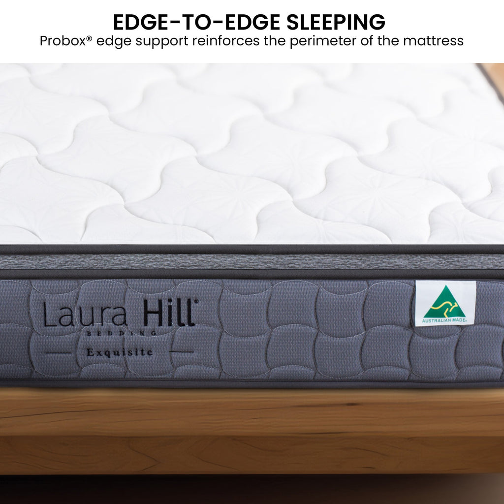 Laura Hill Exquisite King Single Mattress Australian Made 5-Zone Pocket Spring Medium Firm Bed Edge Support