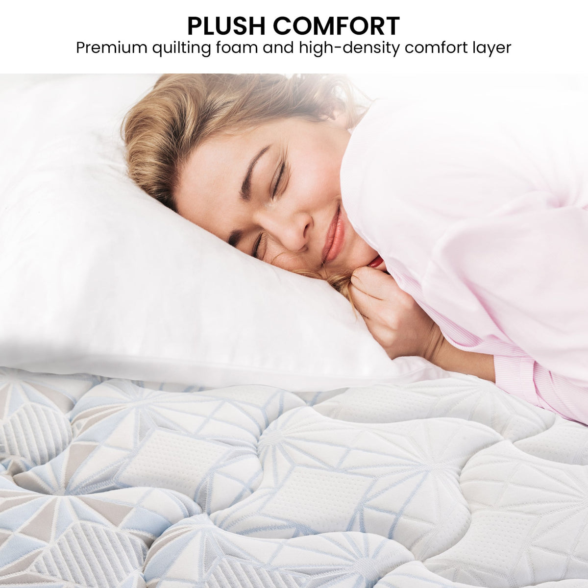 Laura Hill Exquisite King Mattress Australian Made 5-Zone Pocket Spring Medium Firm Bed Edge Support