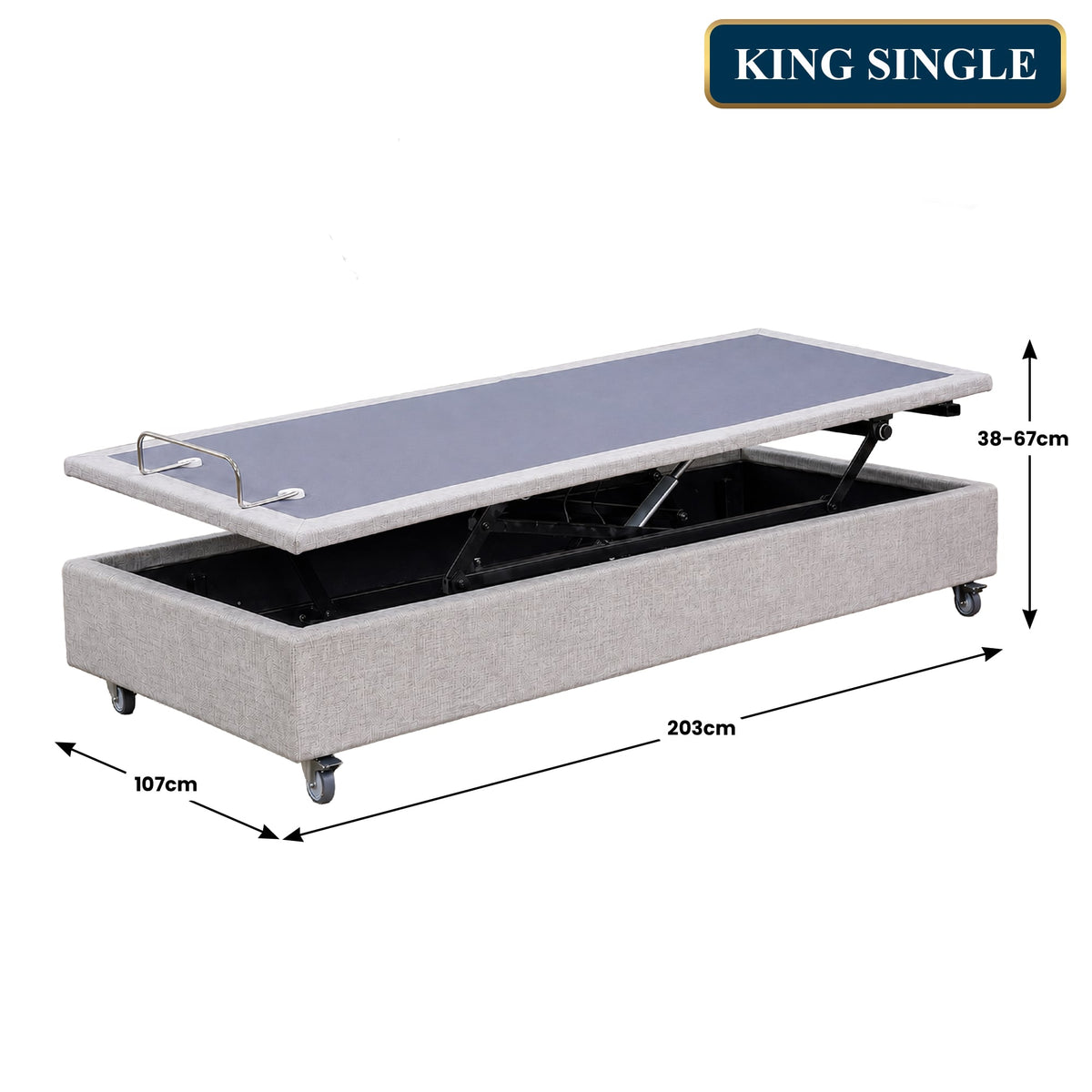 Therapedic Modulift King Single Hospital Grade Electric Adjustable Bed Base - Massage, Zero Gravity, Wireless Remote