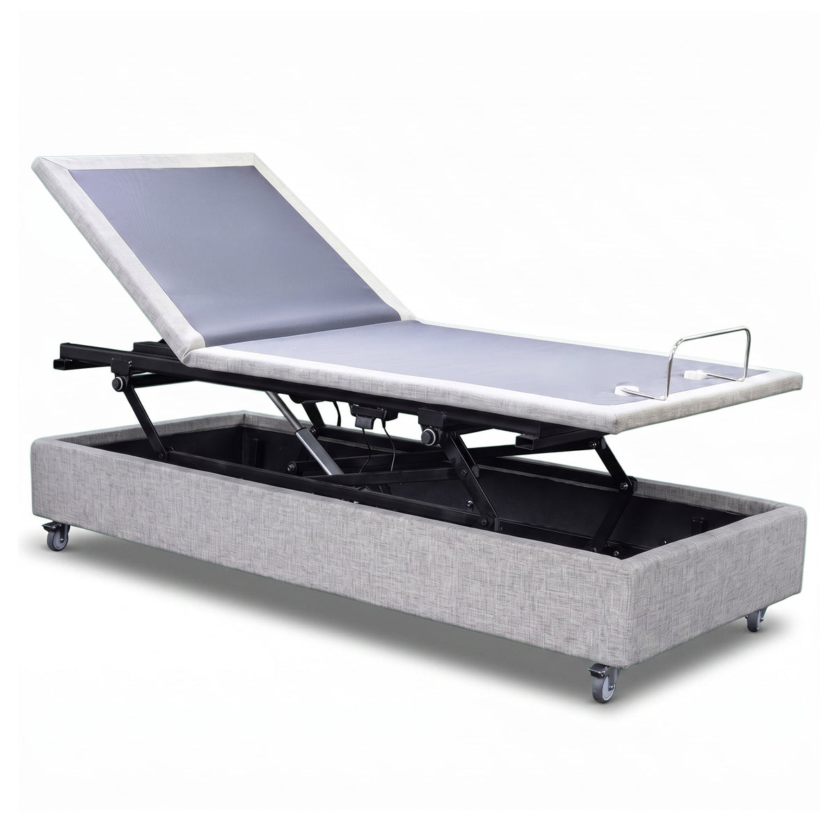 Therapedic Modulift Hospital Grade Split Queen Electric Adjustable Bed Base with Massage & Wireless Remote