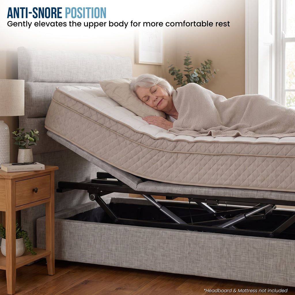 Therapedic Modulift Hospital Grade Split Queen Electric Adjustable Bed Base with Massage & Wireless Remote