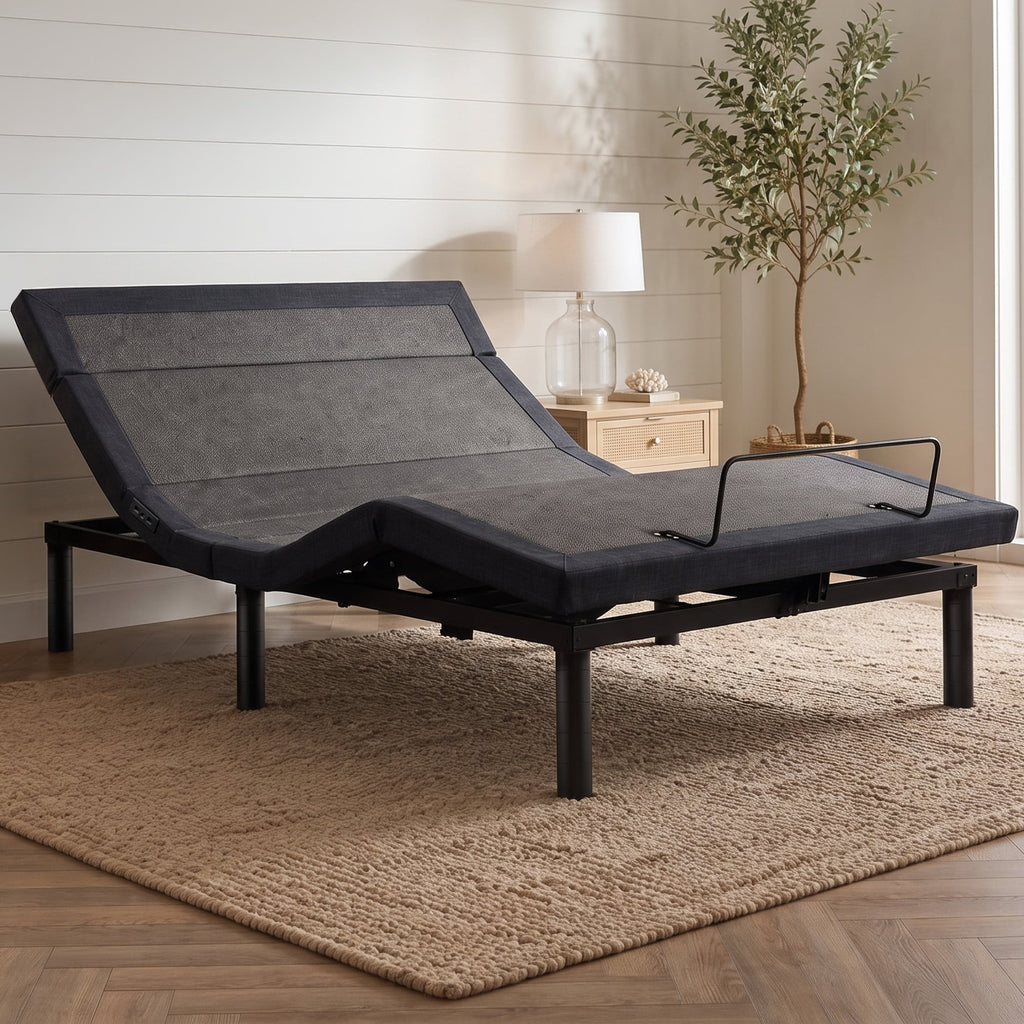 Therapedic Advance Queen Adjustable Bed Frame Base with Head Tilt, Massage, USB & Wireless Remote