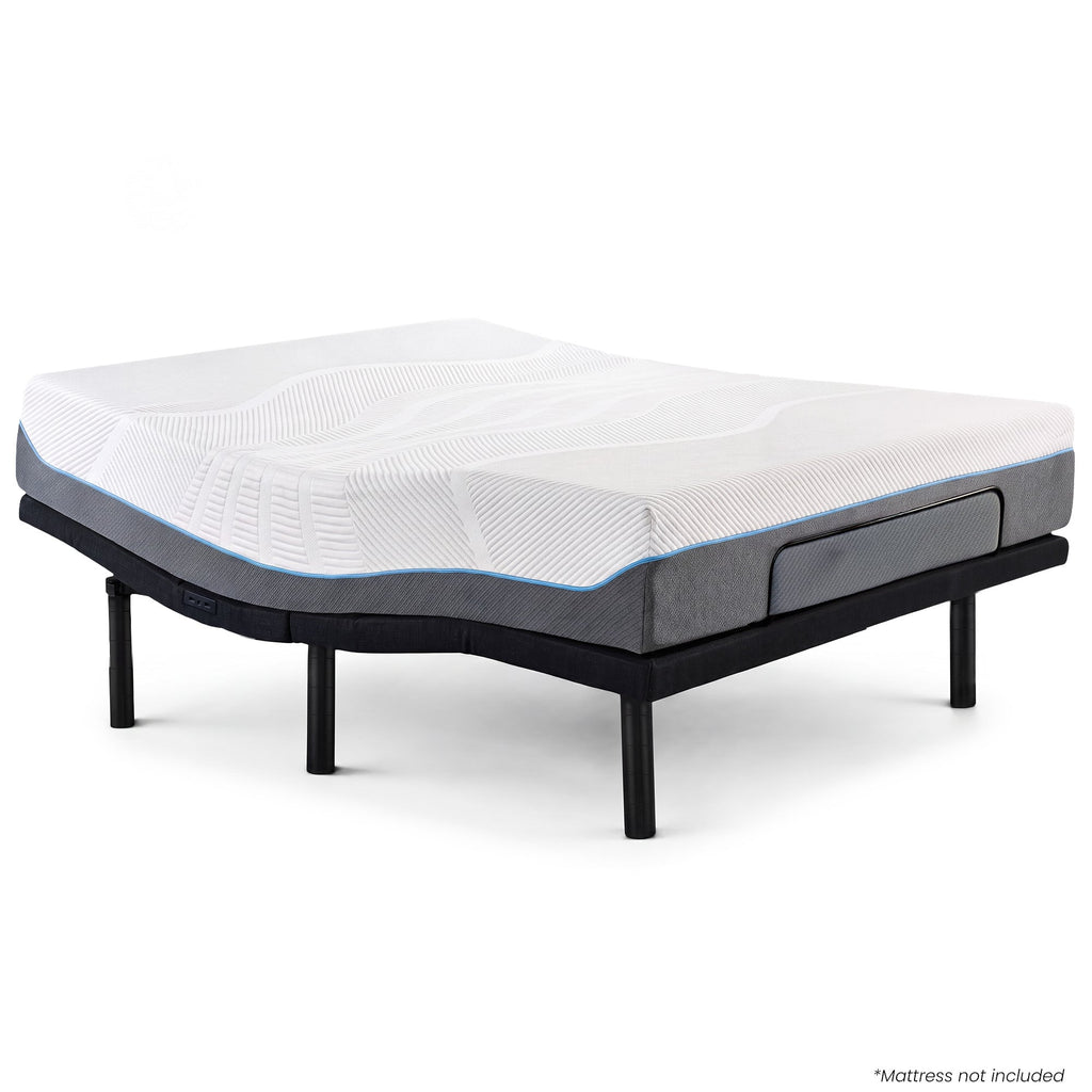 Therapedic Advance Queen Adjustable Bed Frame Base with Head Tilt, Massage, USB & Wireless Remote