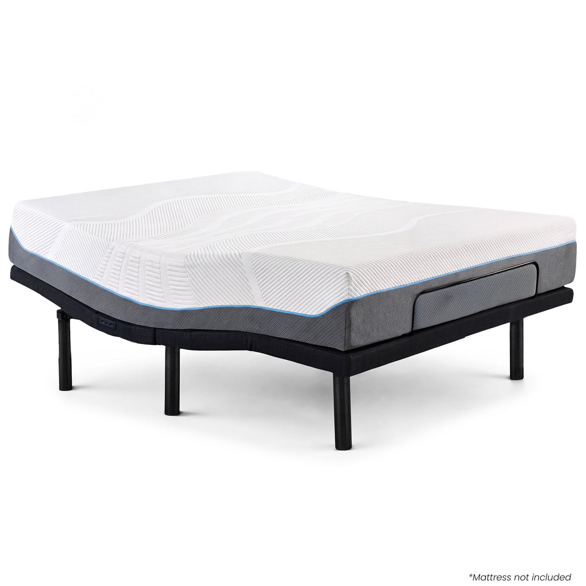 Therapedic Advance Queen Adjustable Bed Frame Base with Head Tilt, Massage, USB & Wireless Remote