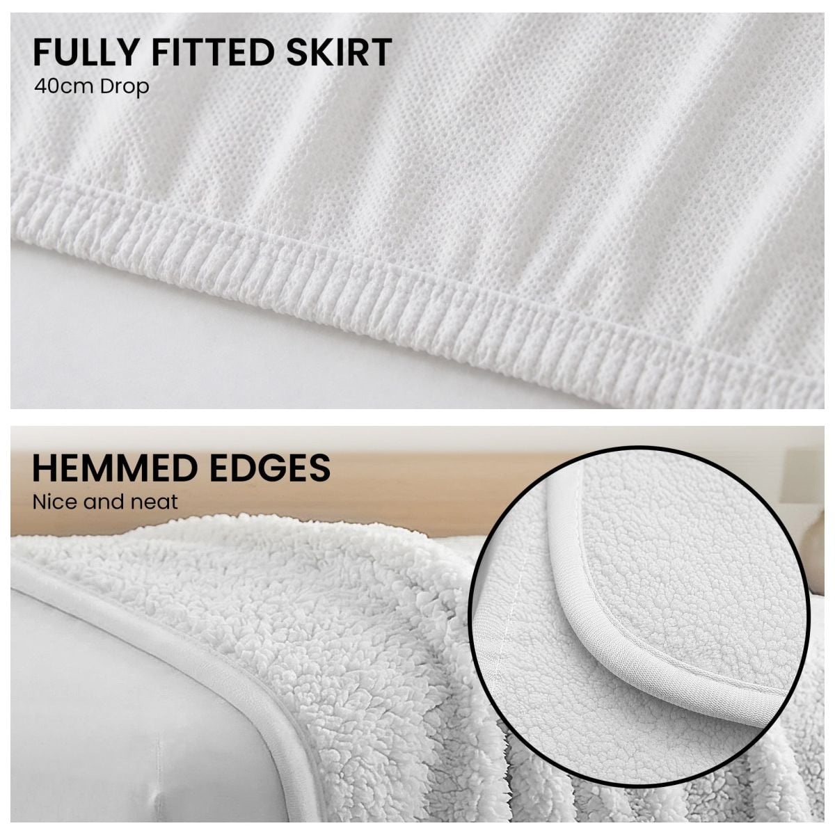 Laura Hill Heated Electric Blanket Fitted Fleece Underlay - Single