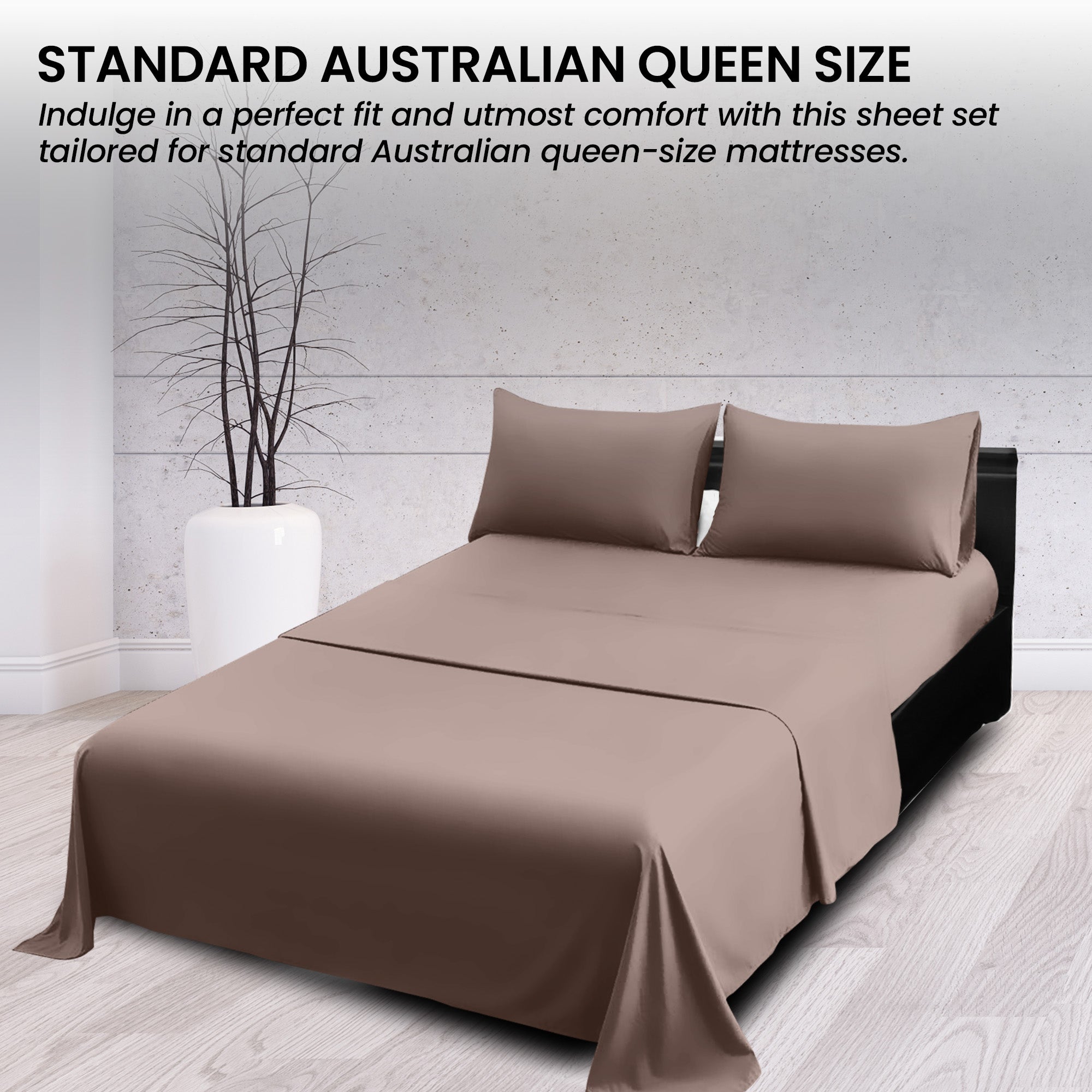 4pc 1000 Thread Count Cotton Rich King Bed Sheet Gift Pack CVC Microfibre Blend in Linen