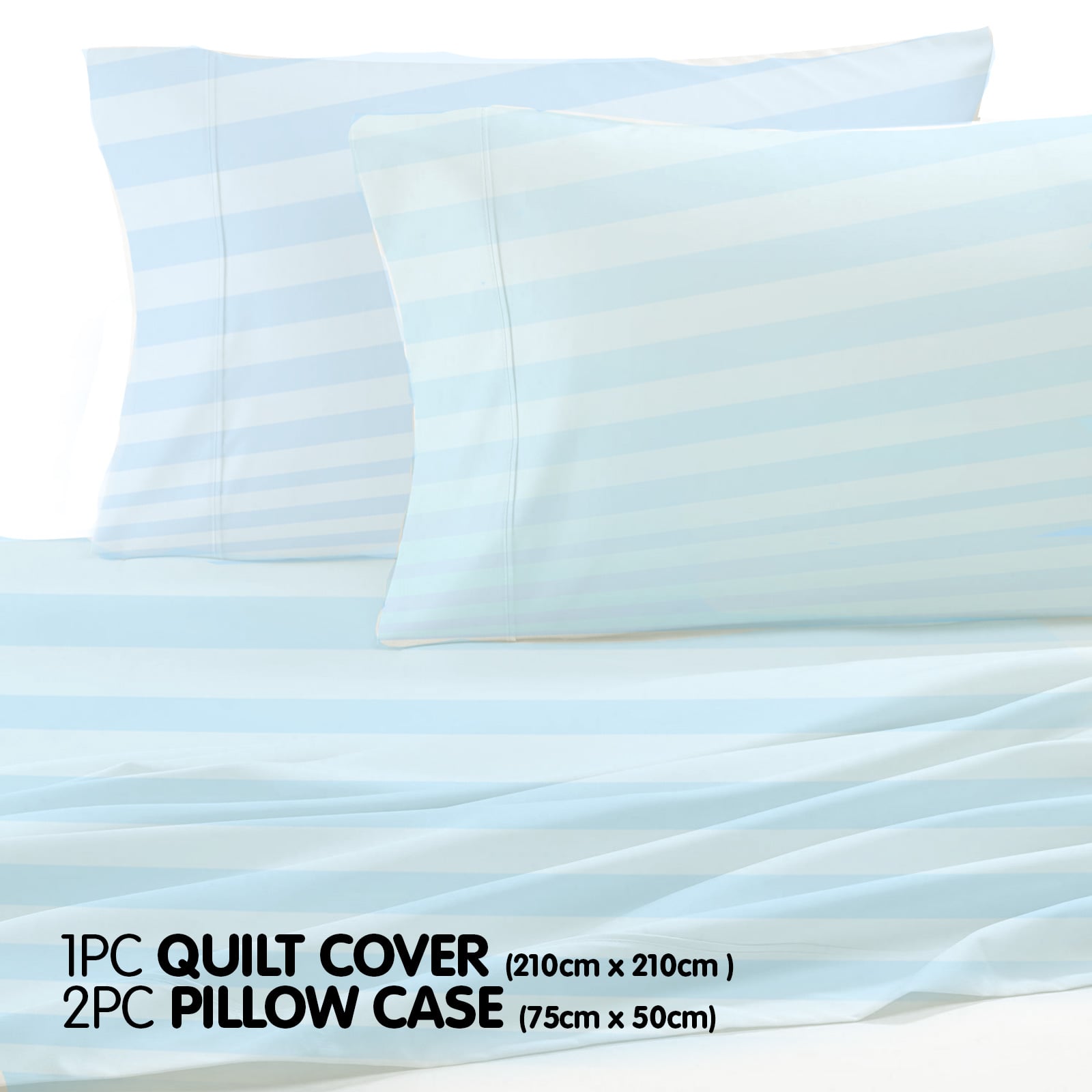1000 Thread Count CVC Rich Cotton Queen Bed Doona Cover Set