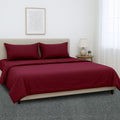 Laura Hill Luxury Living 4pc 1000 Thread Count Cotton Rich Queen Bed Sheet Set Gift Pack Burgundy