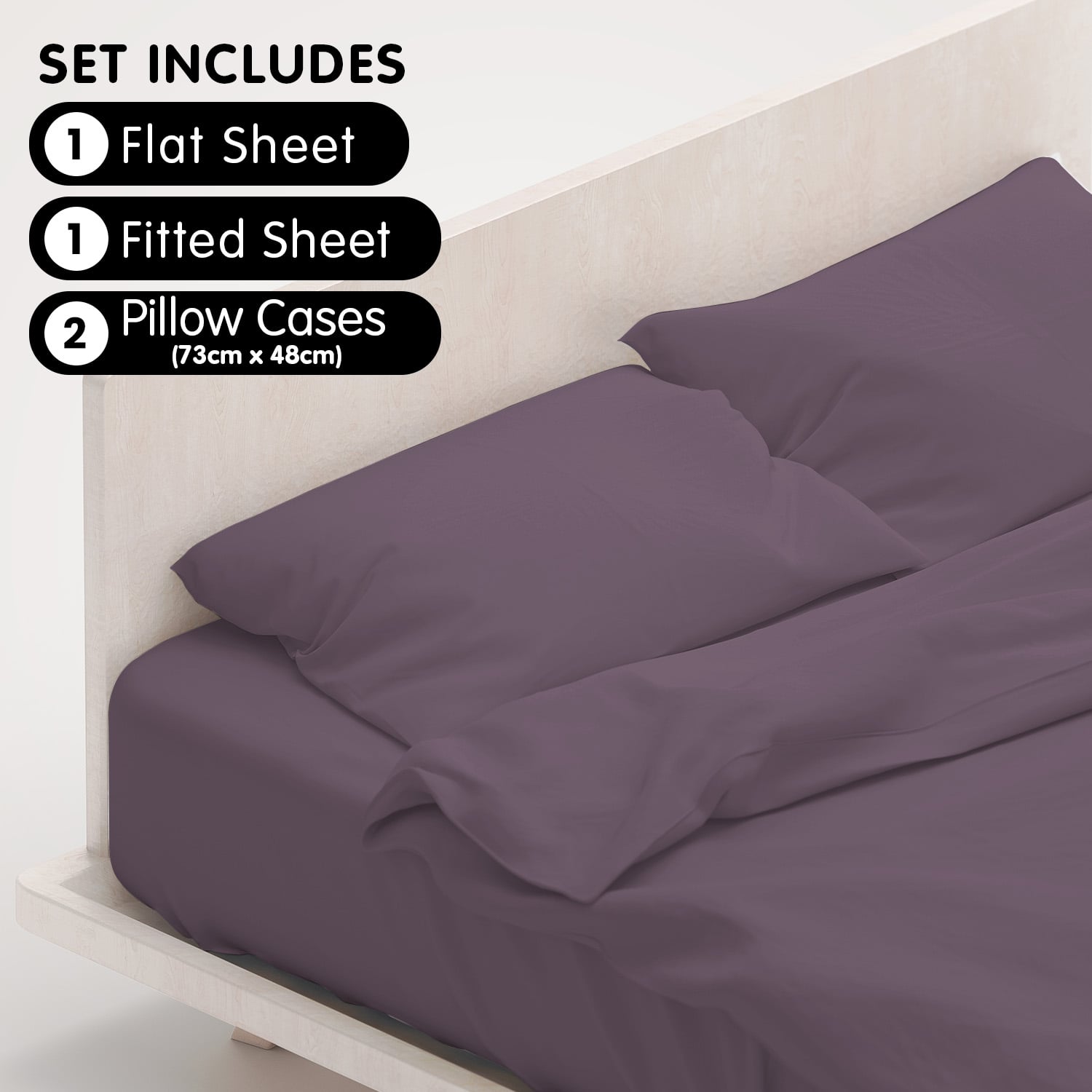 Laura Hill Luxury Living 4pc 1000 Thread Count Cotton Rich Queen Bed Sheet Set Gift Pack Lilac