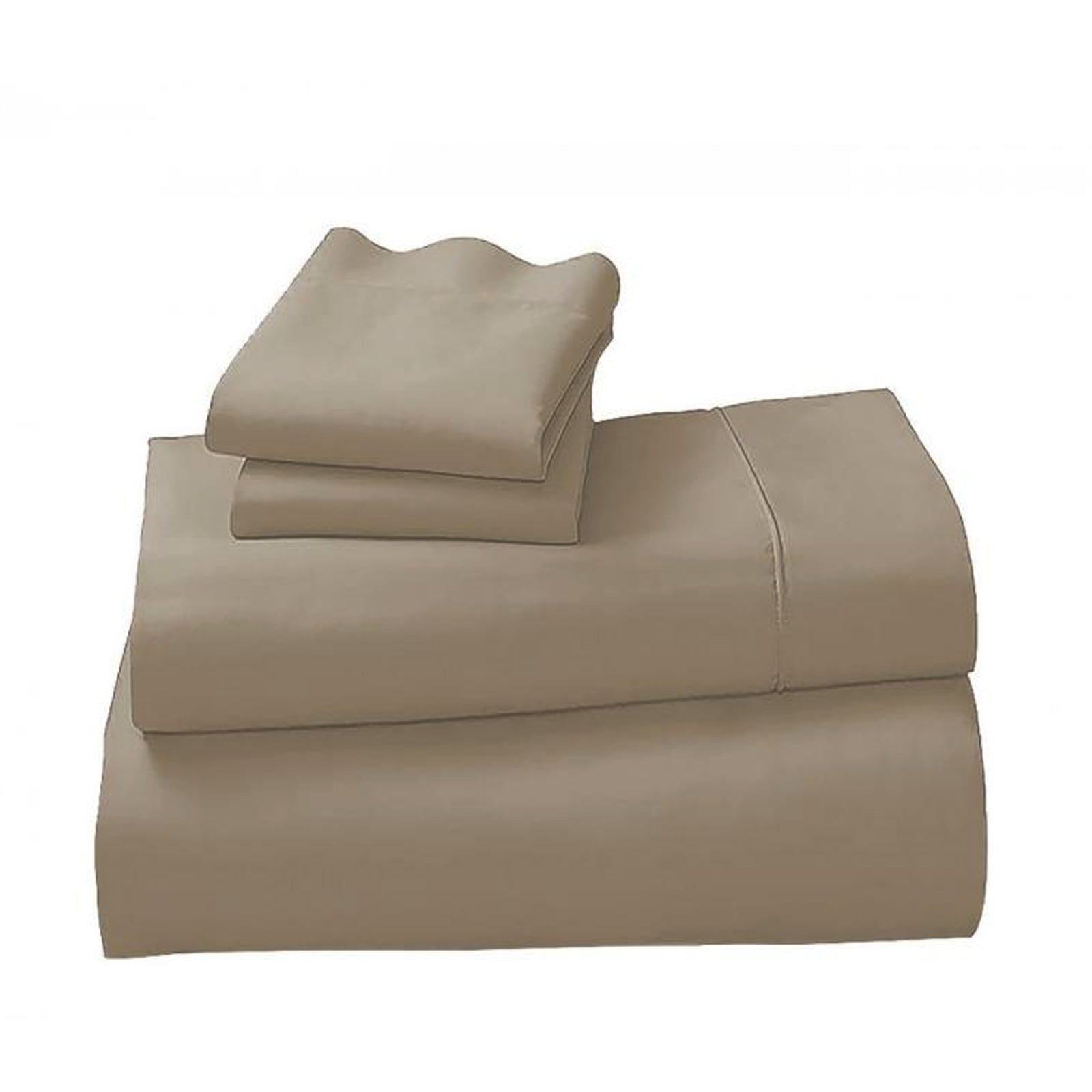 1000 Thread Count Cotton Rich Queen Bed Sheet Set 4-Piece Gift Pack in Taupe