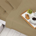 1000 Thread Count Cotton Rich Queen Bed Sheet Set 4-Piece Gift Pack in Taupe