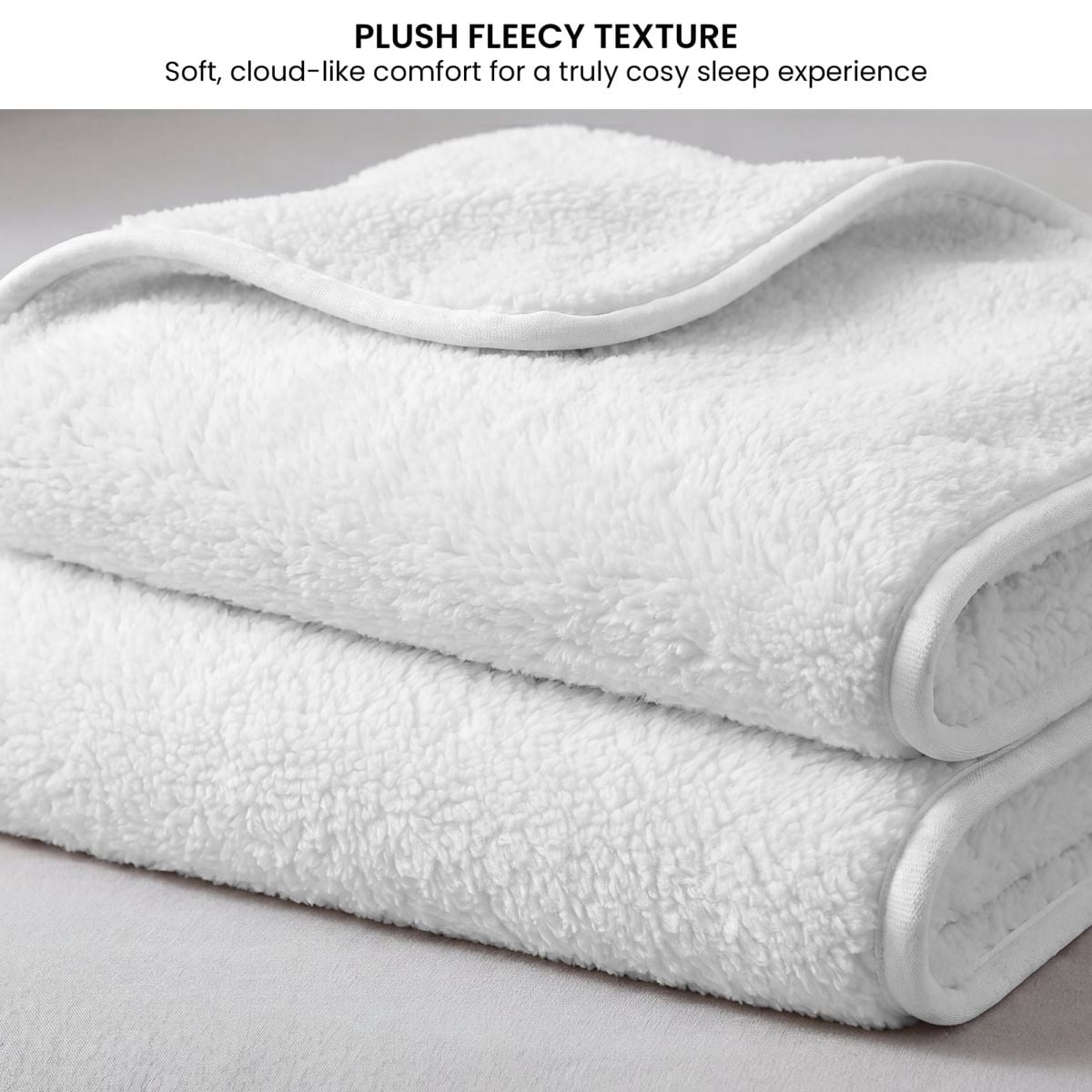 Laura Hill Queen Electric Heated Underlay Blanket Fleecy Fabric with Timer