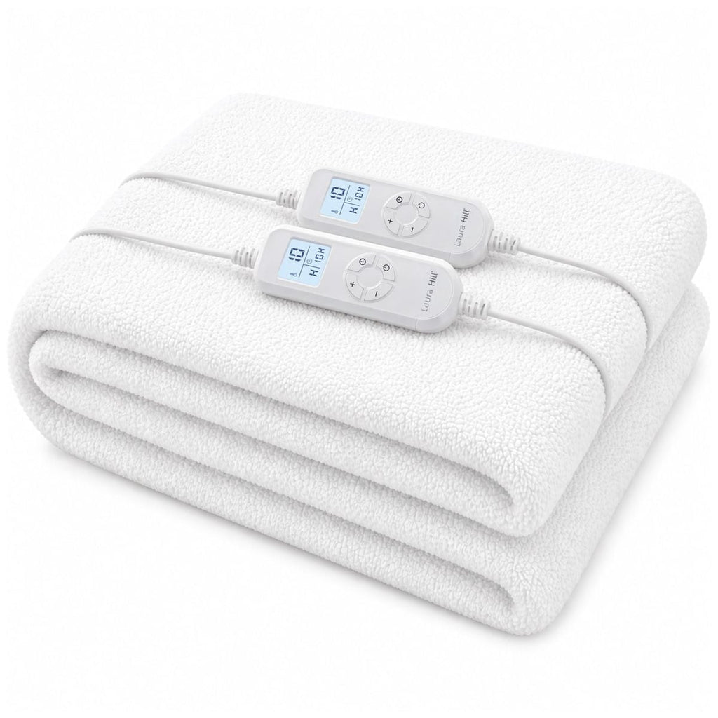 Laura Hill King Electric Heated Underlay Blanket Fleecy Fabric with Timer
