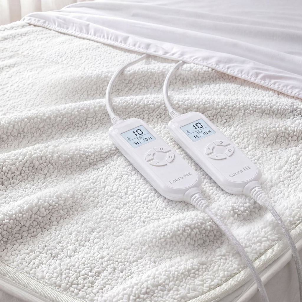 Laura Hill King Electric Heated Underlay Blanket Fleecy Fabric with Timer