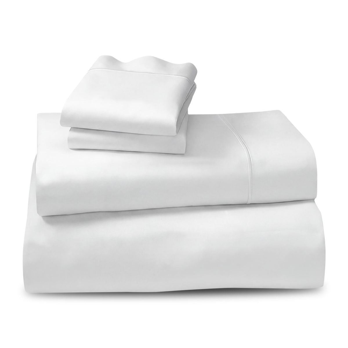 750 Thread Count Pure Cotton Queen Bed Sheet Set 4 Piece Gift Pack - White