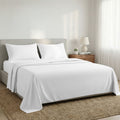750 Thread Count Pure Cotton Queen Bed Sheet Set 4 Piece Gift Pack - White