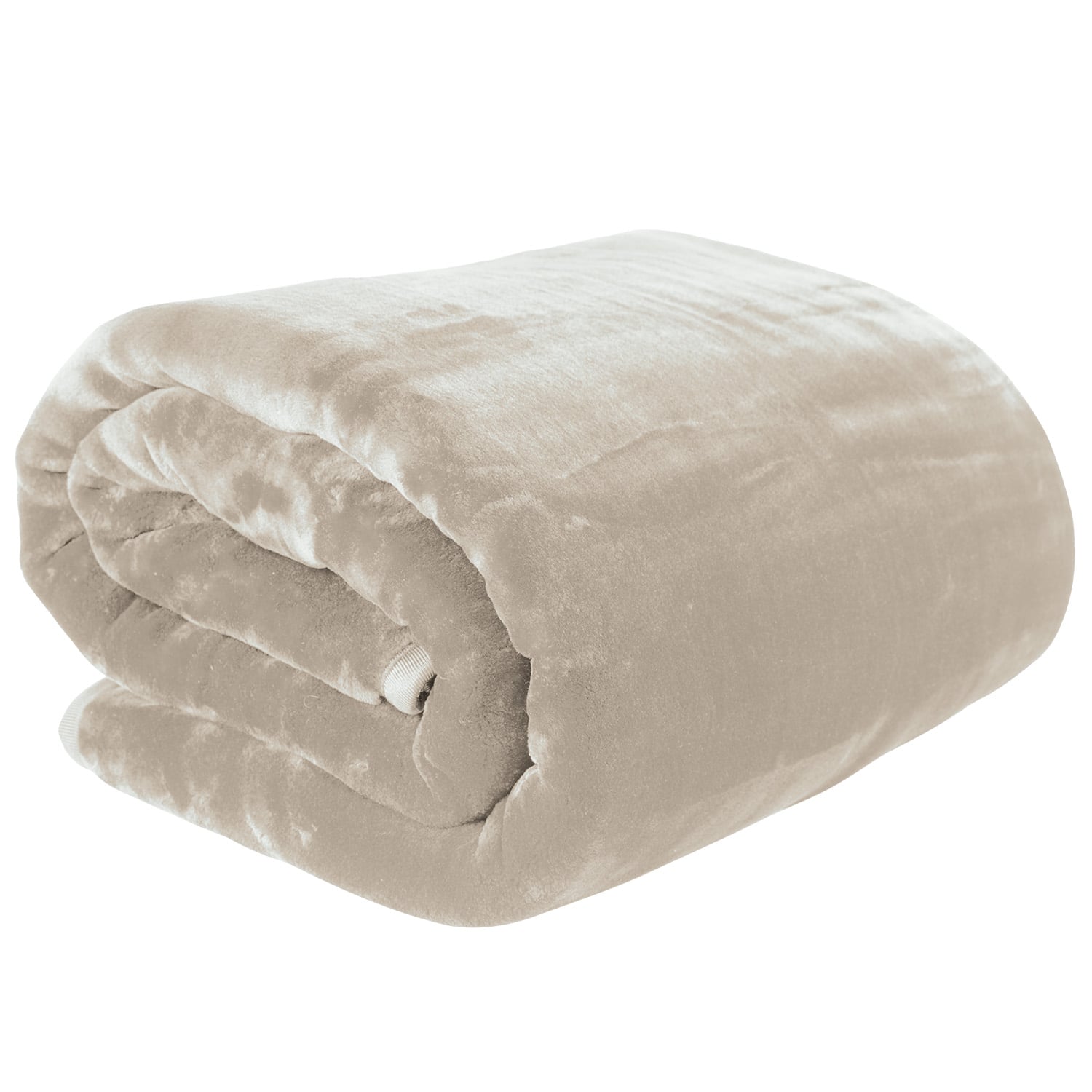 Laura Hill 800GSM Heavy Double-Sided Faux Mink Blanket - Beige