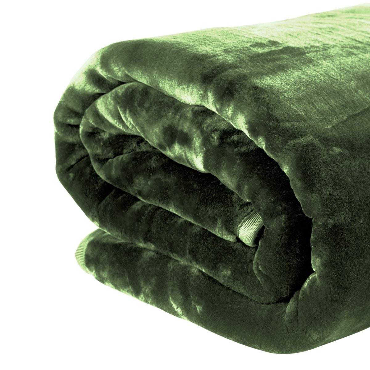 Laura Hill 600-GSM Mink Blanket Queen Size Double-Sided Soft Plush Bed Faux Throw Rug 220 X 240cm - Green