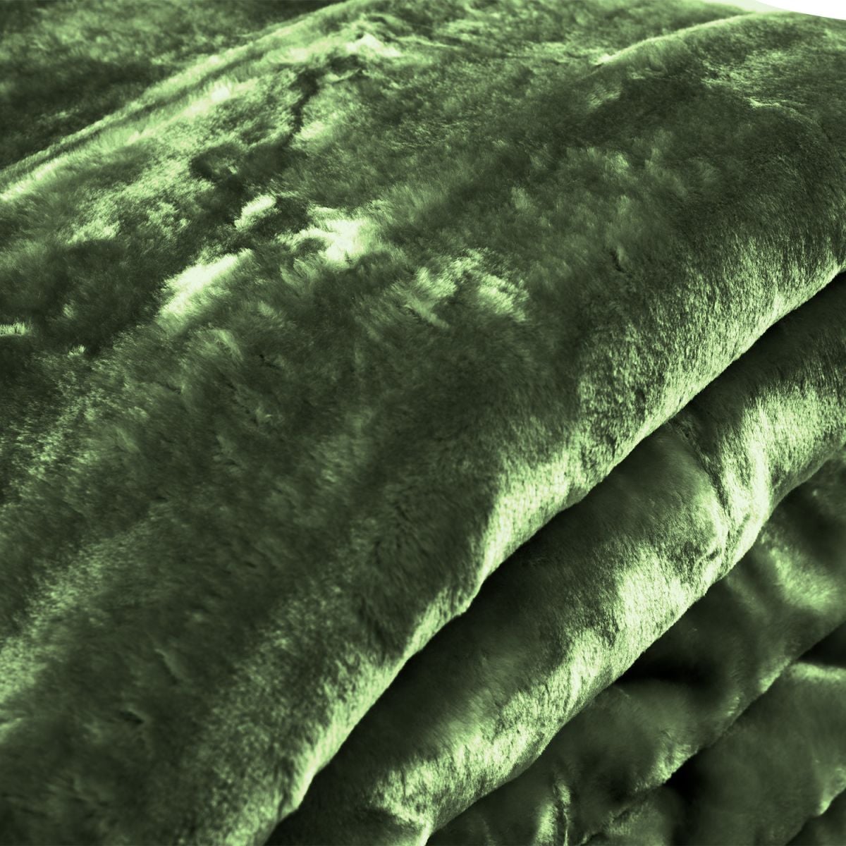 Laura Hill 600-GSM Mink Blanket Queen Size Double-Sided Soft Plush Bed Faux Throw Rug 220 X 240cm - Green