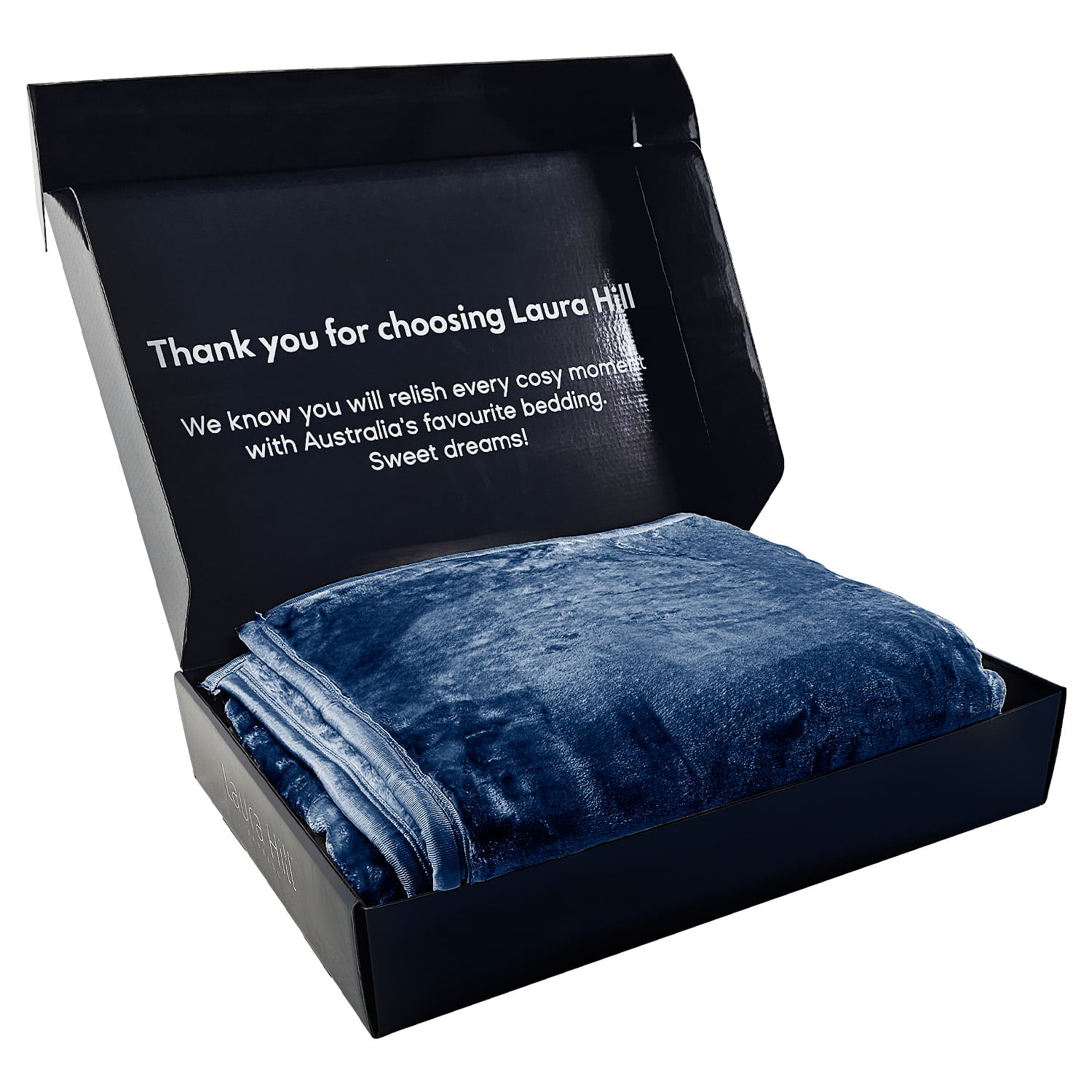 Laura Hill 600-GSM Mink Blanket Queen Size Double-Sided Soft Plush Bed Faux Throw Rug 220 X 240cm - Navy