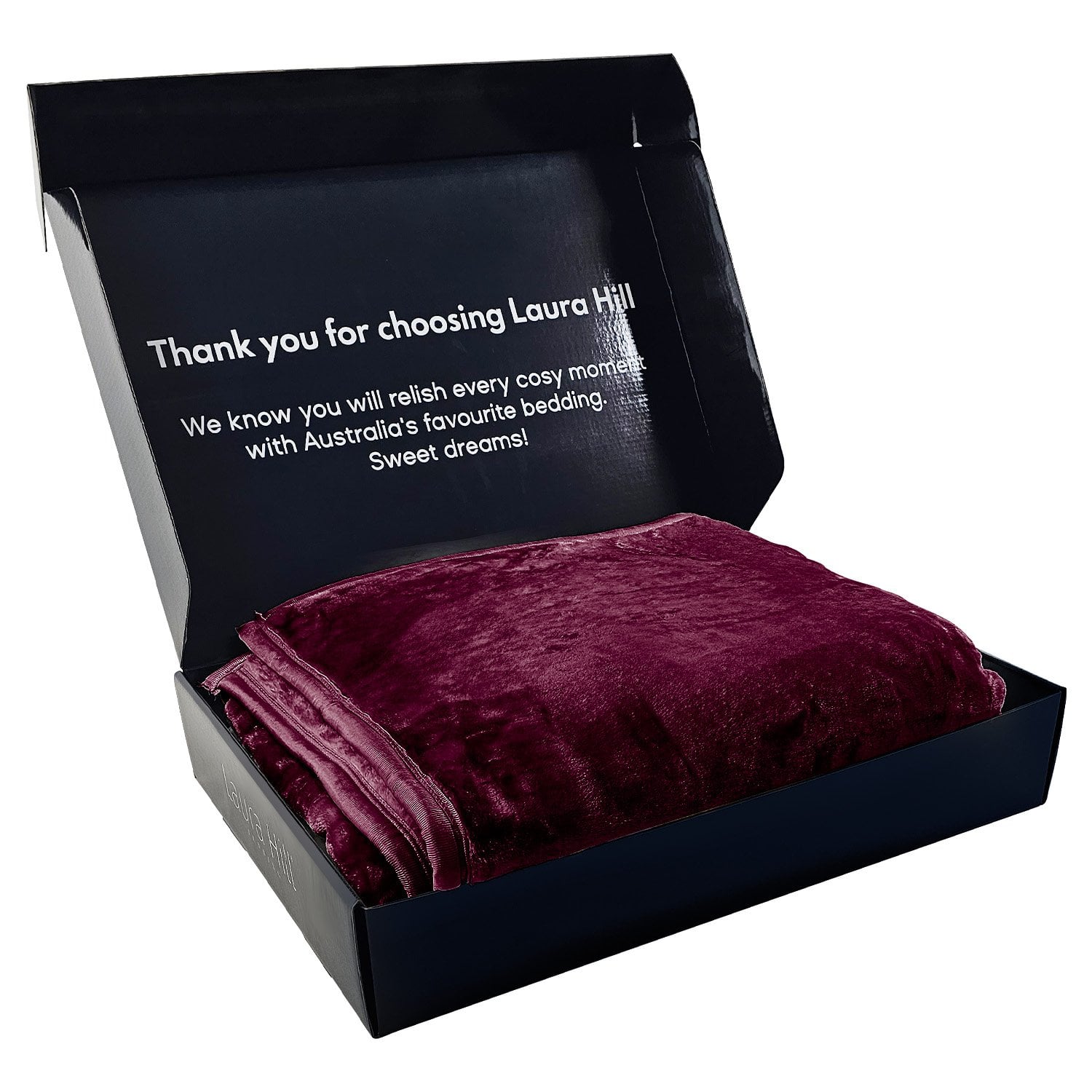 Laura Hill 800GSM Heavy Double-Sided Faux Mink Blanket - Purple