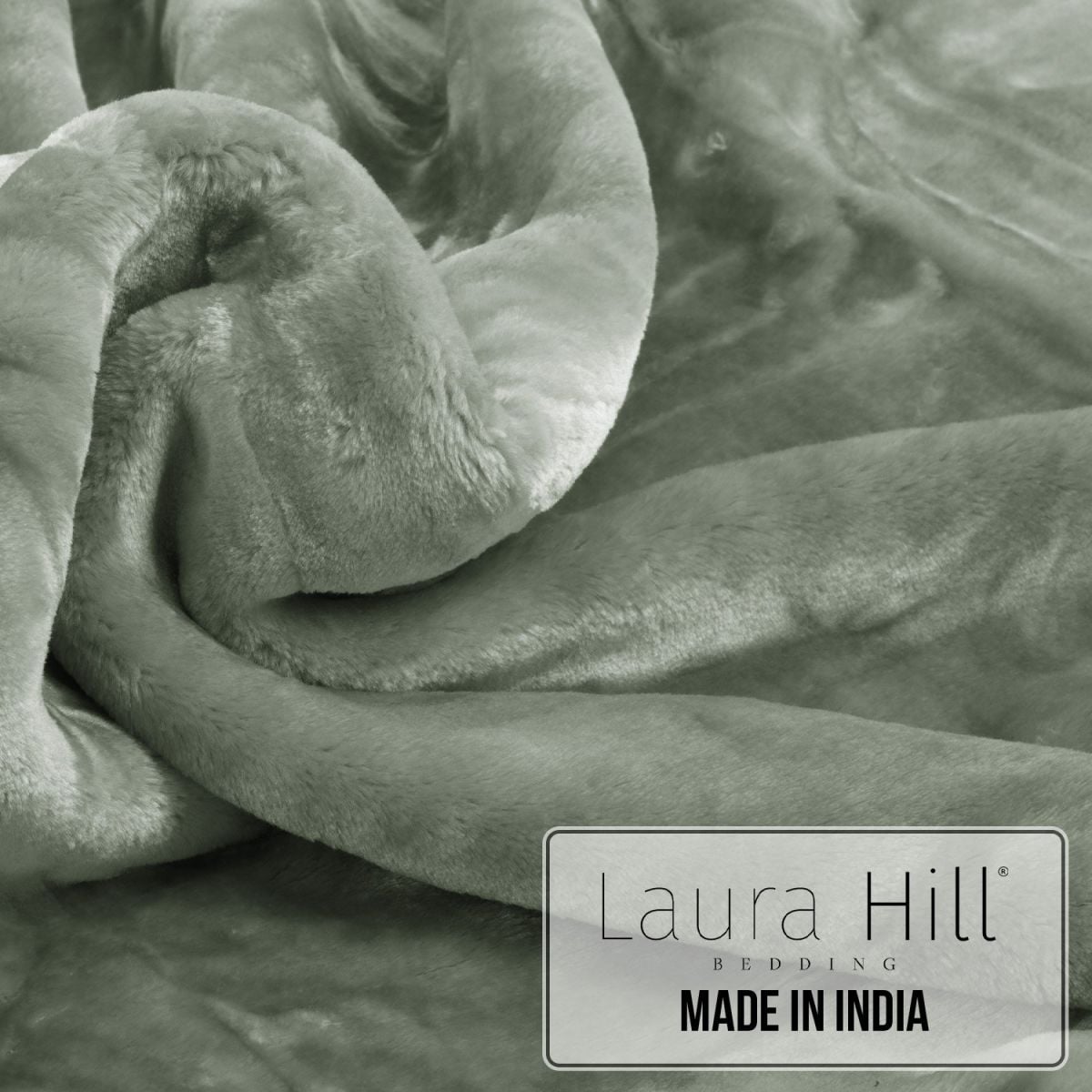 Laura Hill 600-GSM Mink Blanket Queen Size Double-Sided Soft Plush Bed Faux Throw Rug 220 X 240cm - Sage