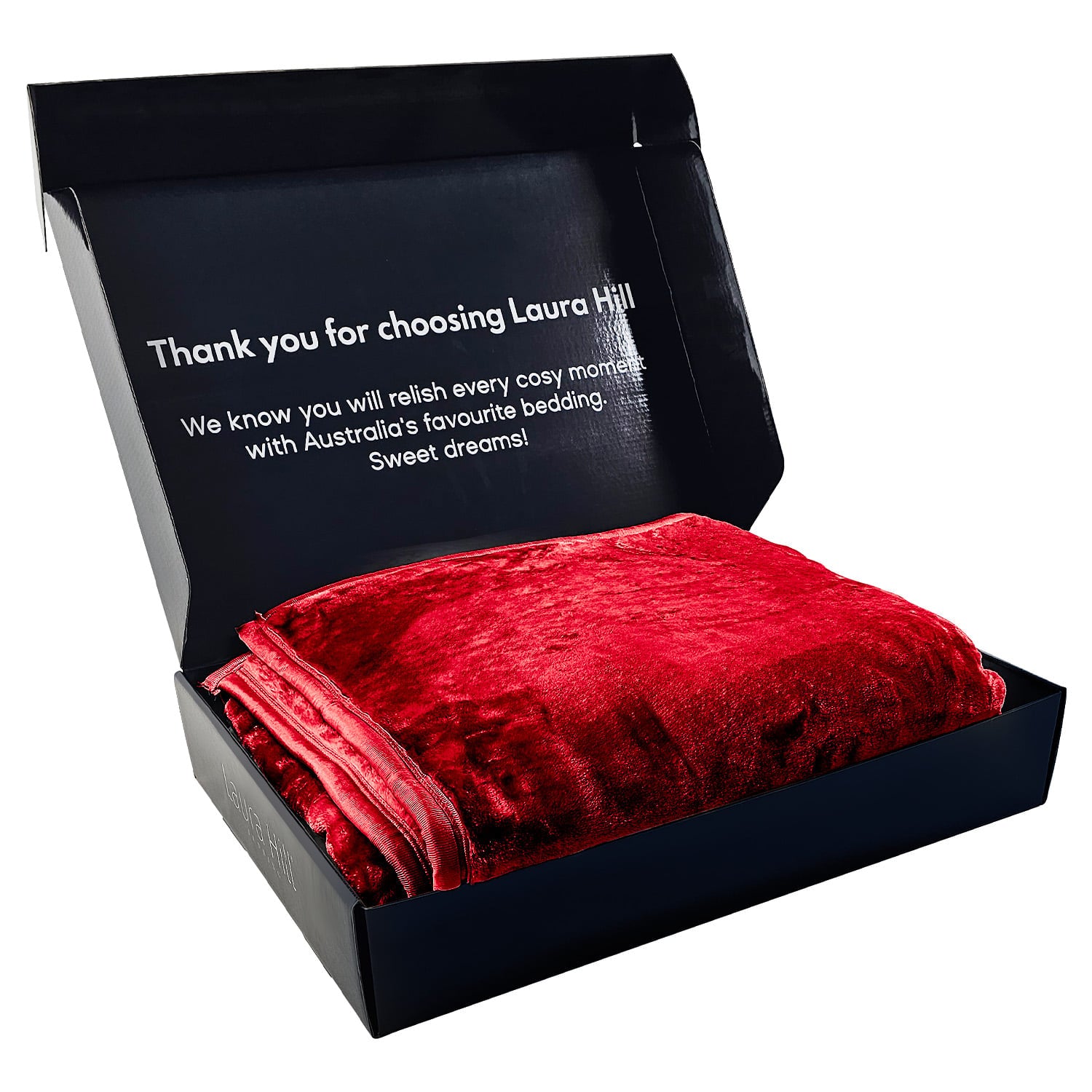 Laura Hill 600-GSM Mink Blanket Queen Size Double-Sided Soft Plush Bed Faux Throw Rug 220 X 240cm - Wine Red