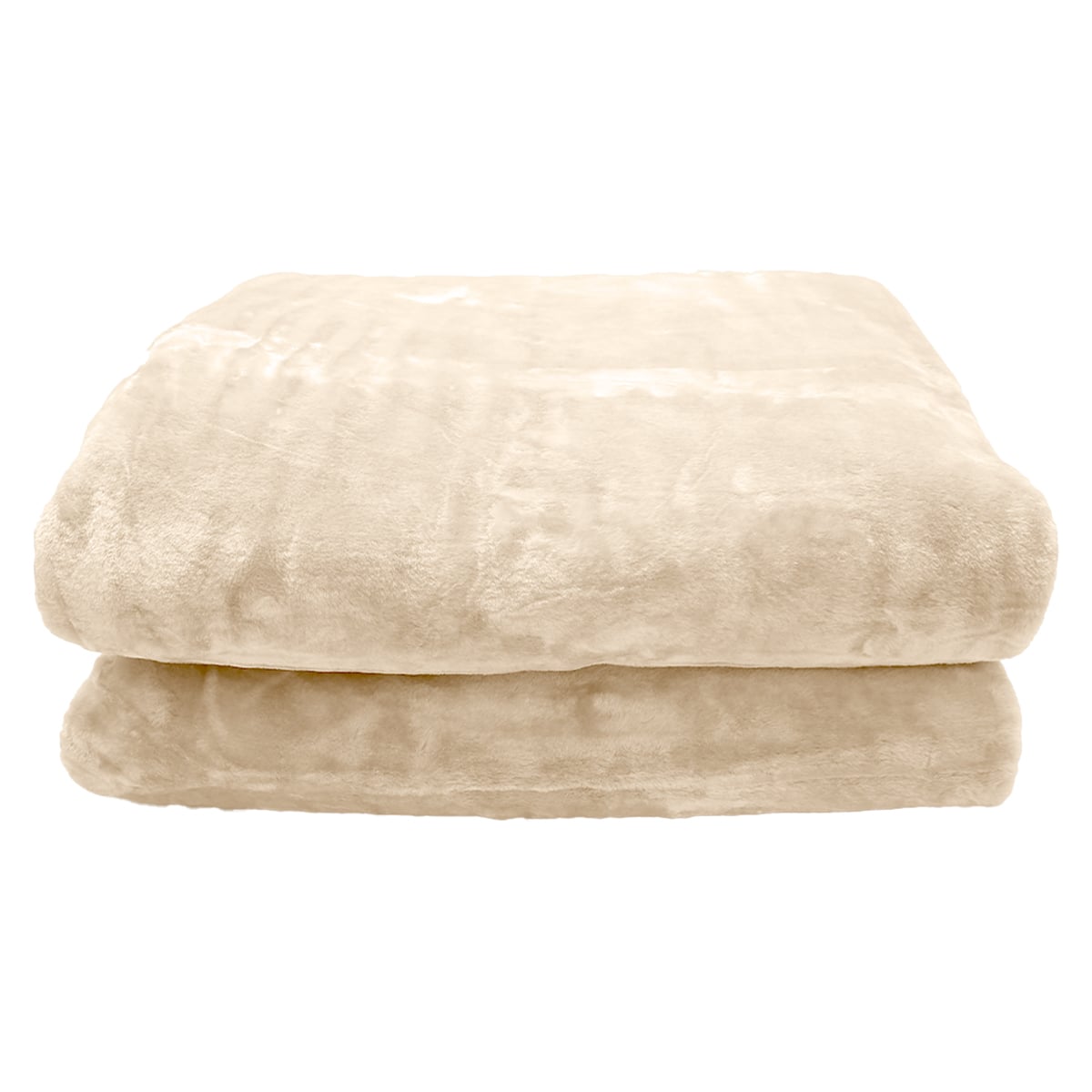 Laura Hill 800GSM Heavy Double-Sided Faux Mink Blanket - Beige