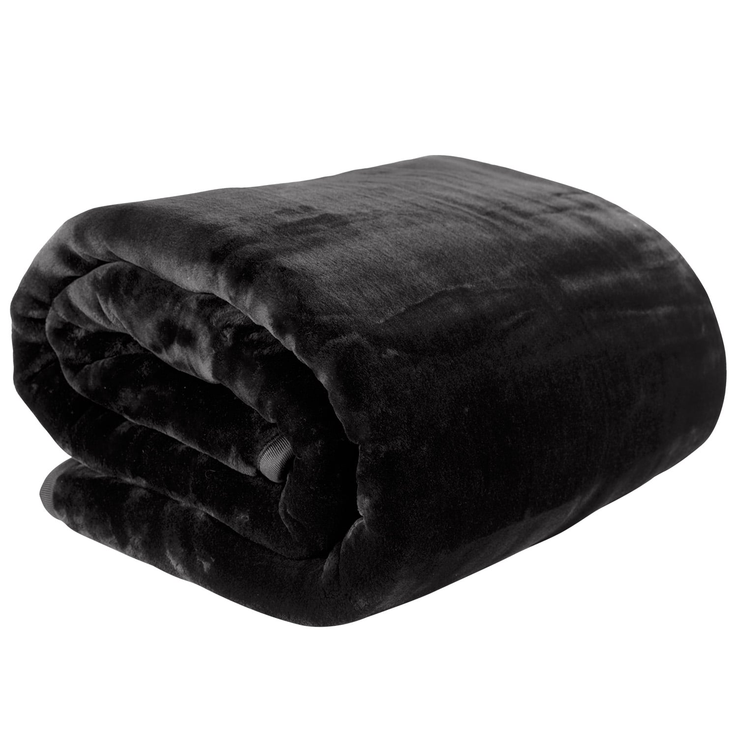 Laura Hill 800GSM Heavy Double-Sided Faux Mink Blanket - Black