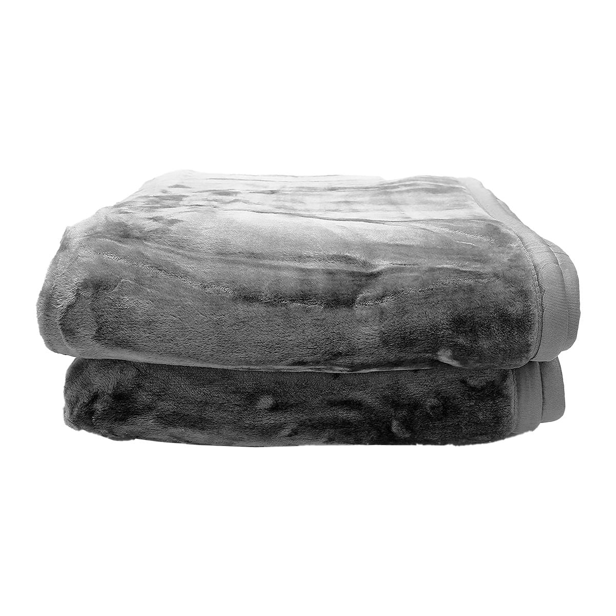 Laura Hill 800GSM Heavy Double-Sided Faux Mink Blanket - Silver