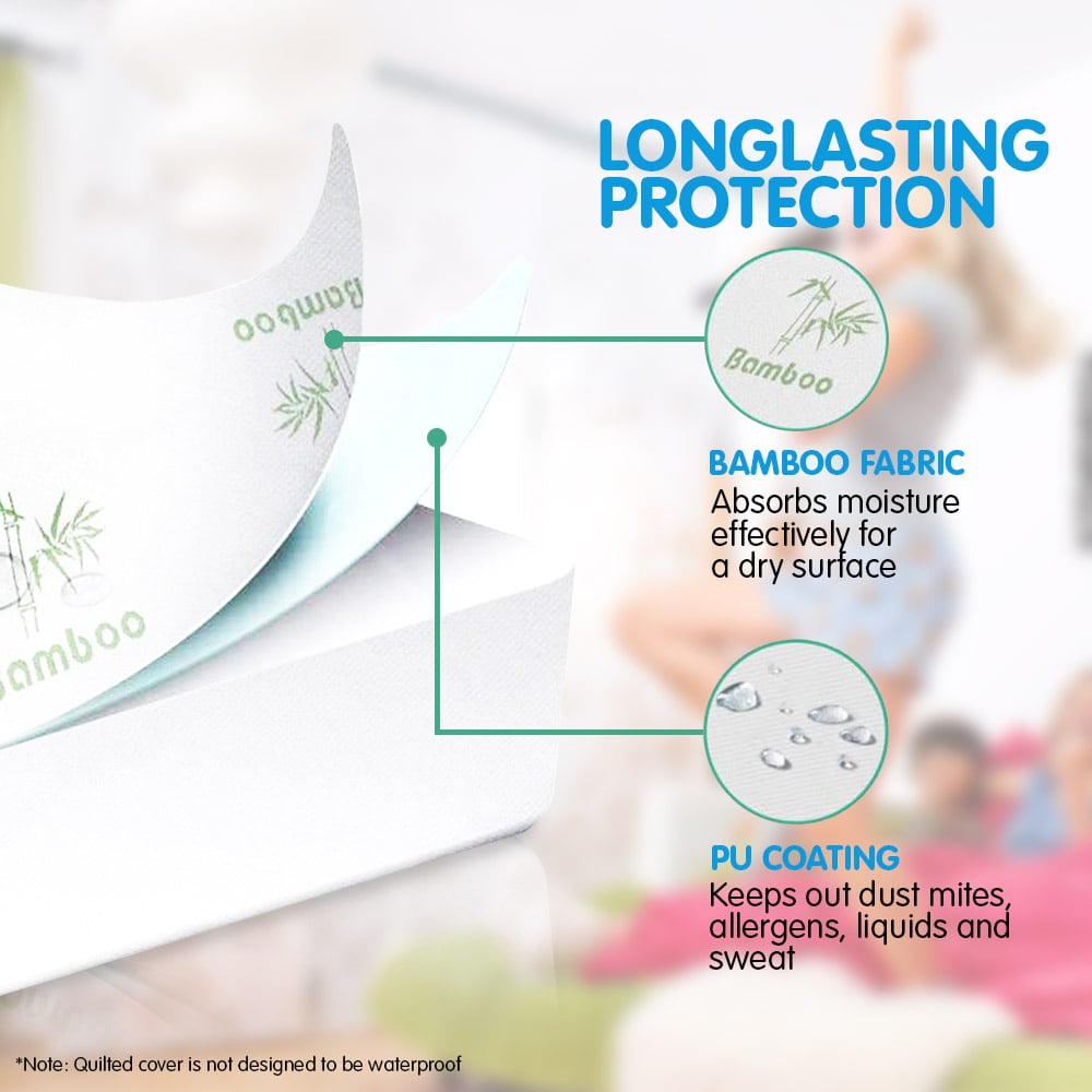 Laura Hill Fitted Bamboo Mattress Protector - King