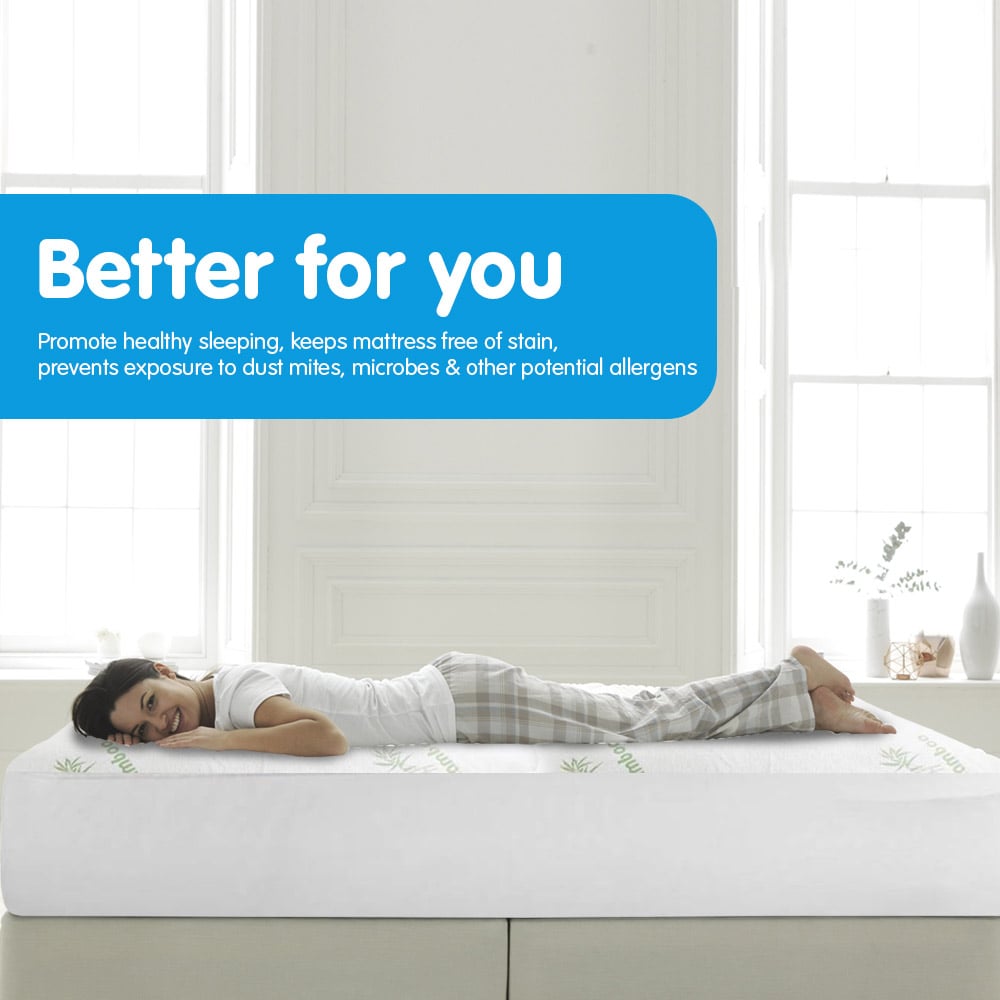 Laura Hill Fitted Bamboo Mattress Protector - Single