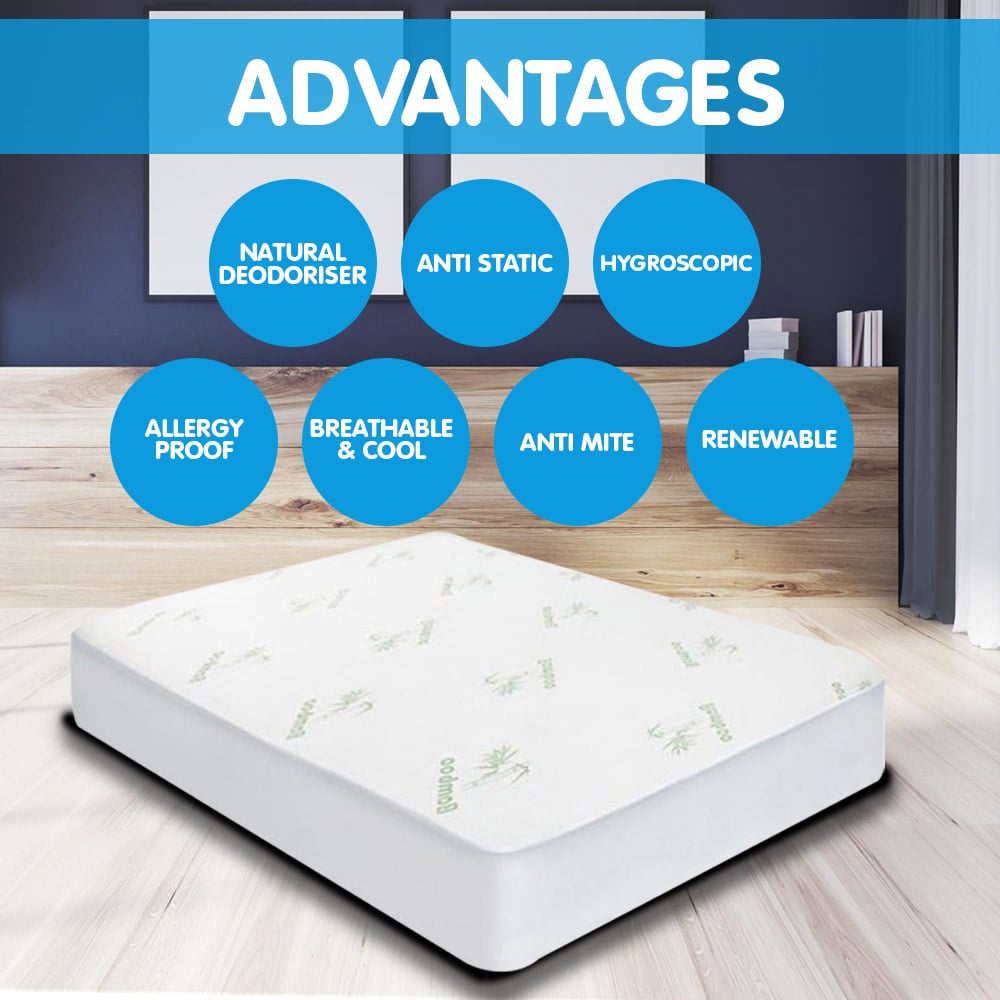 Laura Hill Fitted Bamboo Mattress Protector - Single