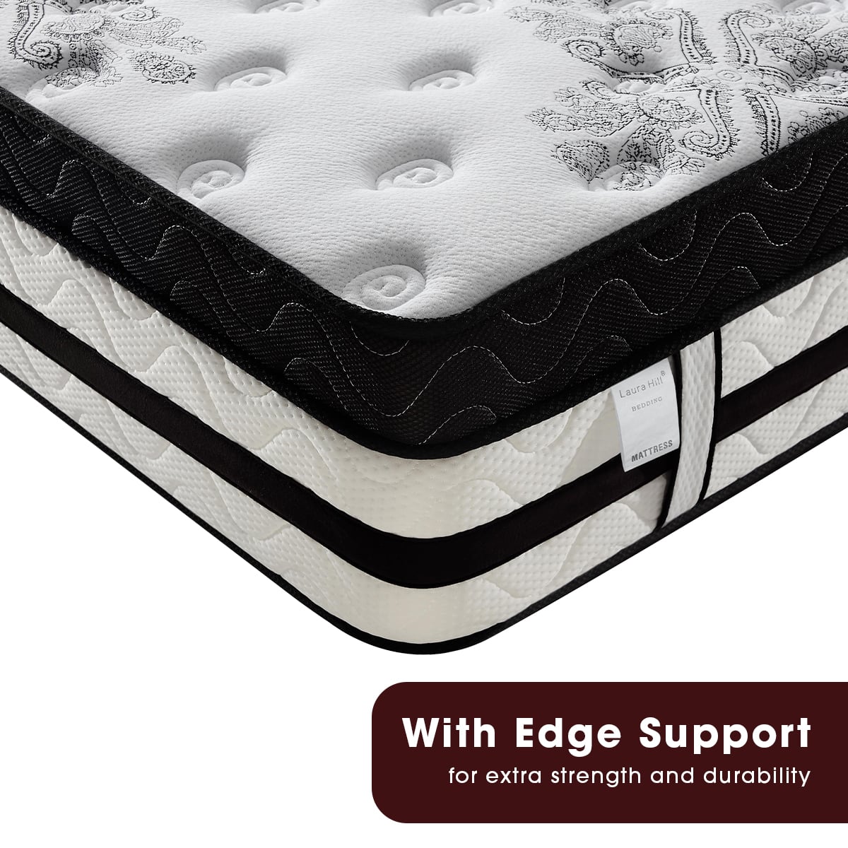 Laura Hill Mattress with Euro Top Foam Bed Base - 34cm