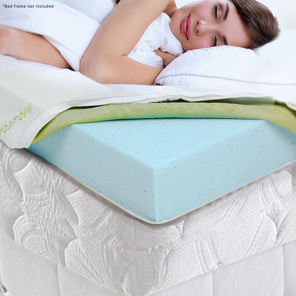 Cool GEL Memory Foam Mattress Topper - Queen