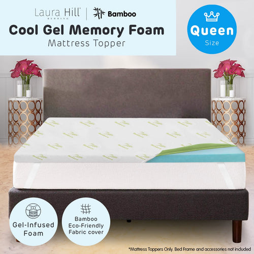Cool GEL Memory Foam Mattress Topper - Queen