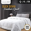 Laura Hill 500GSM Duck Down Feather Quilt Comforter Doona - Queen