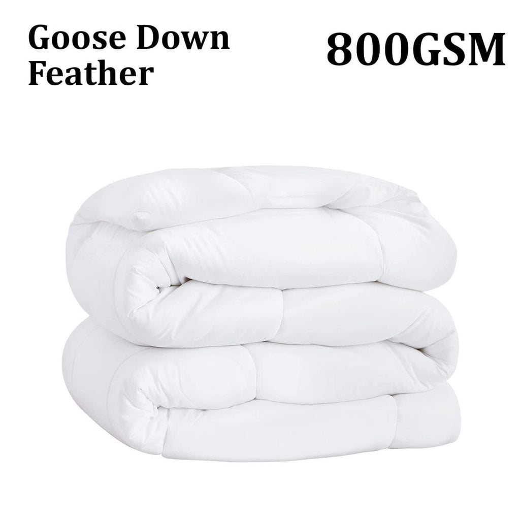 Laura Hill 800GSM Goose Down Feather Comforter Doona - Super King