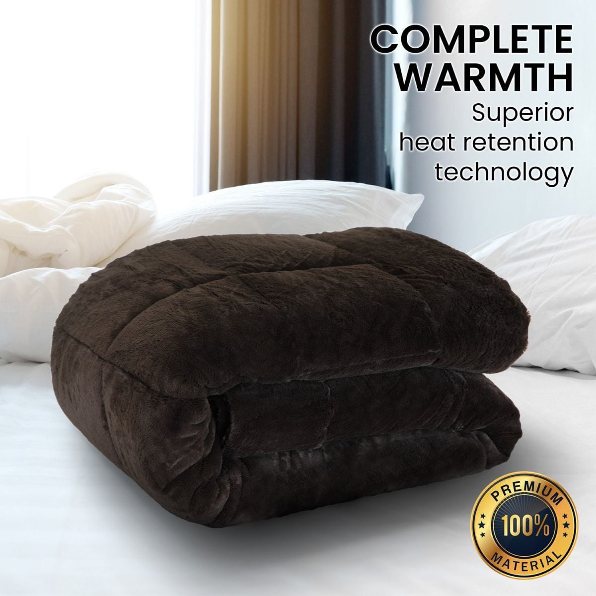Laura Hill 800GSM Faux Mink Quilt Comforter Doona - King