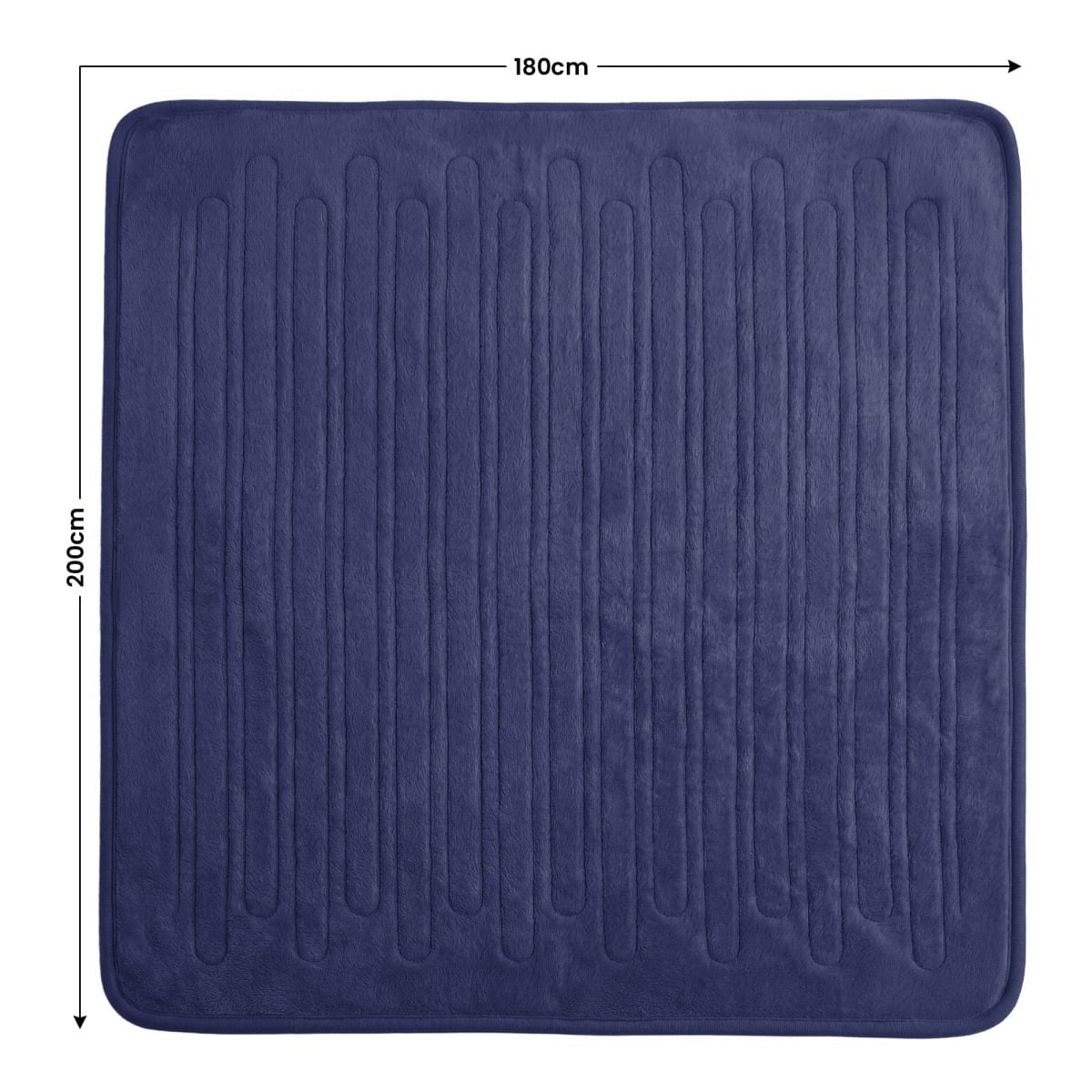 Laura Hill XL Electric Heated Blanket Throw Soft Coral Fleece with 10 Heat Settings - Blue
