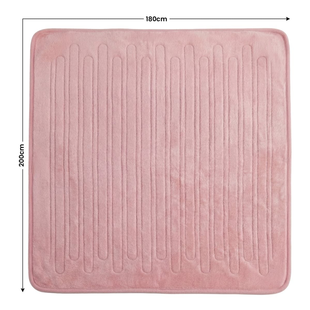 Laura Hill XL Electric Heated Blanket Throw Soft Coral Fleece with 10 Heat Settings - Pink