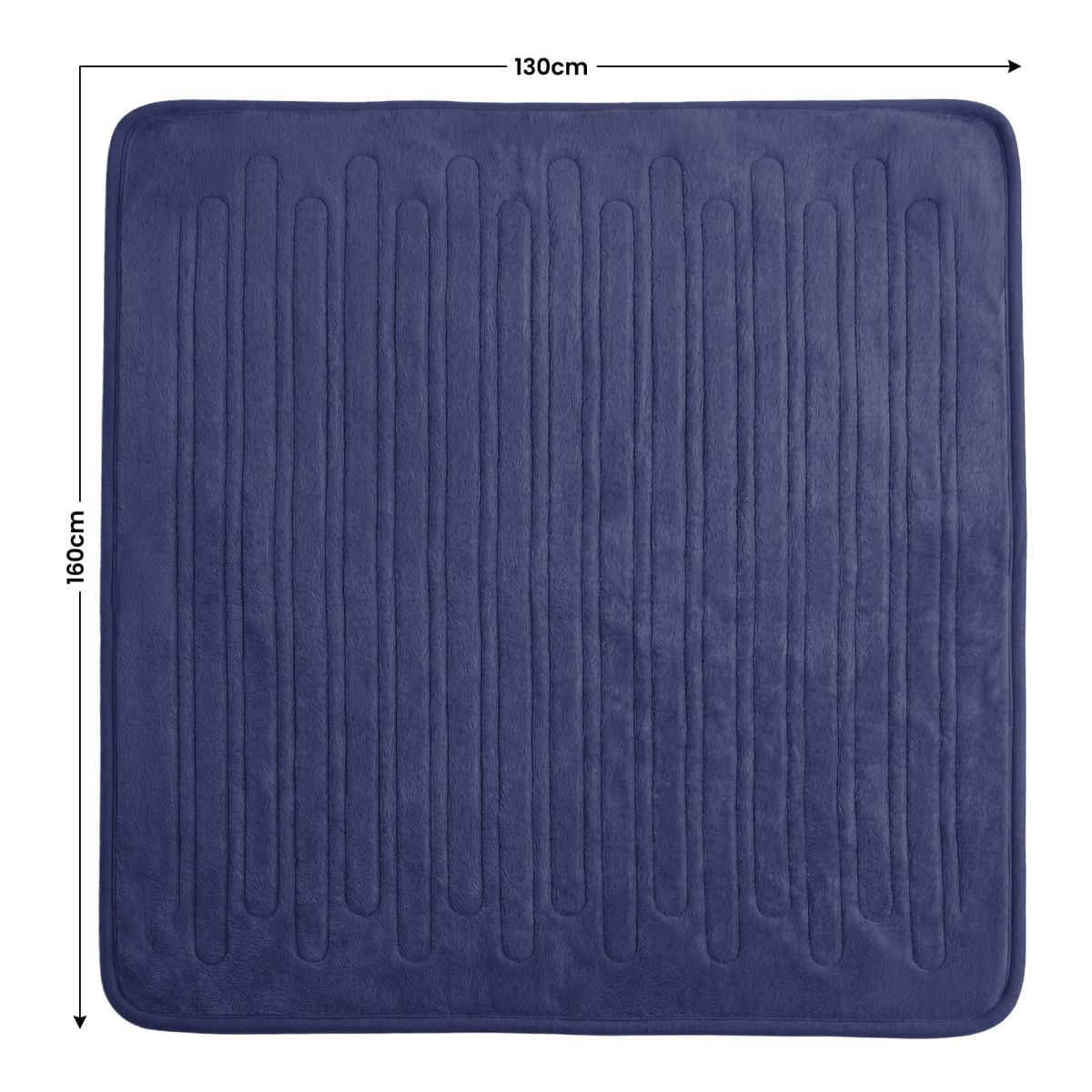 Laura Hill Electric Heated Blanket Throw Soft Coral Fleece w/ 9 Heat Settings - Blue